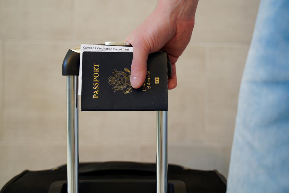 close up of someone holding a passport