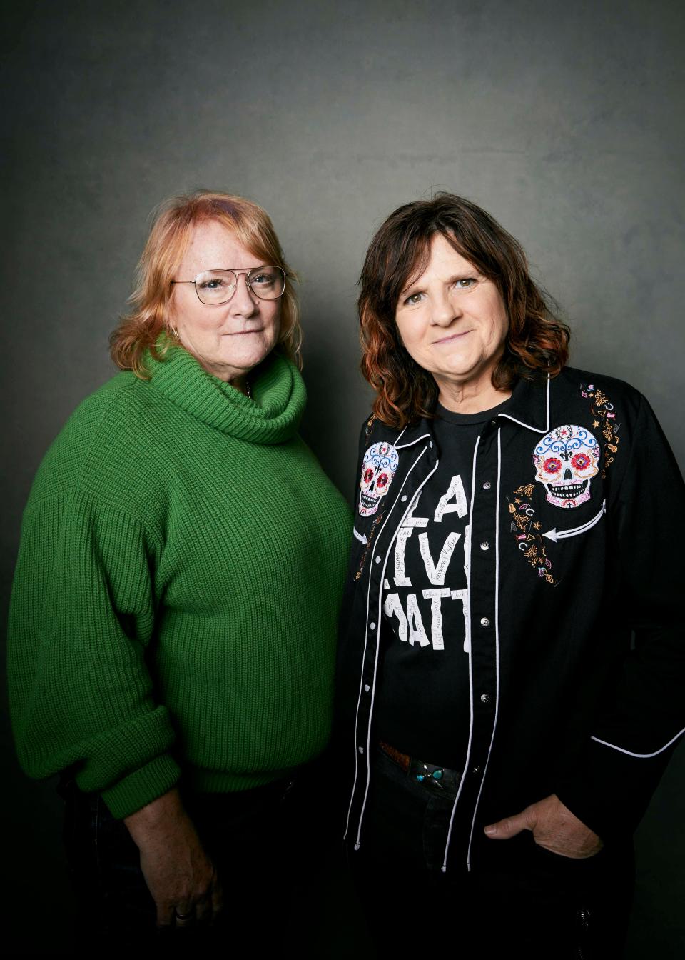 Emily Saliers, left, and Amy Ray of Indigo Girls pose for a portrait to promote the film "It's Only Life After All" during the 2023 Sundance Film Festival. The documentary will also screen at Sarasota Film Festival, where Saliers and Ray will also receive the Sarasota Maestro Award.
