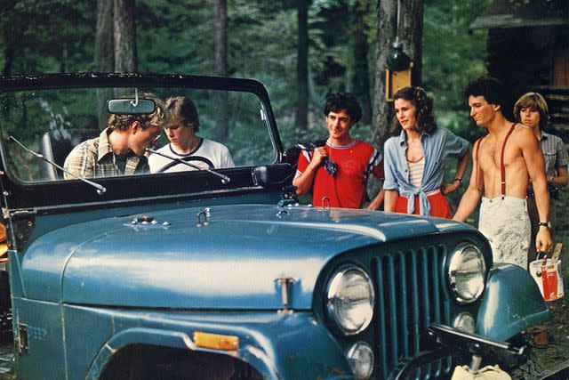 <p>Paramount/Kobal/Shutterstock</p> Peter Brouwer, Kevin Bacon, Mark Nelson, Laurie Bartram, Harry Crosby and Adrienne King in 'Friday the 13th'