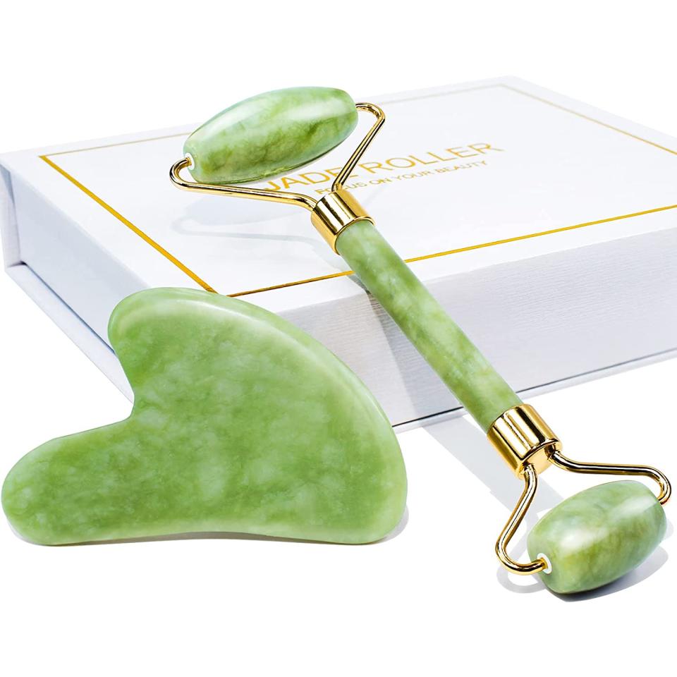 Baimei Jade Roller & Gua Sha Set 