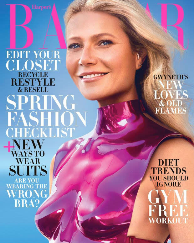 Gwyneth Paltrow in Tom Ford on the February 2020 cover of "Harper's Bazaar." 