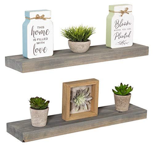 8) Imperative Décor Rustic Wood Floating Shelves