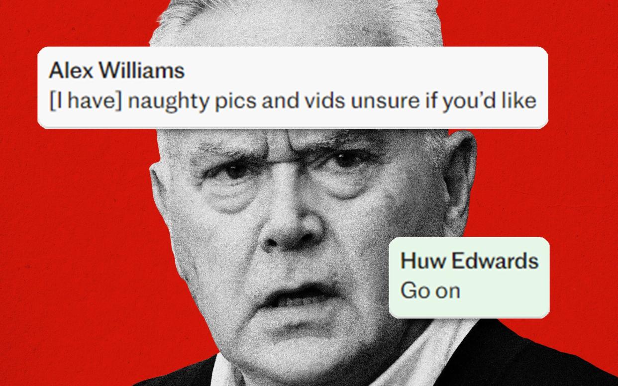 Messages between Huw Edwards and Alex Williams were revealed in court