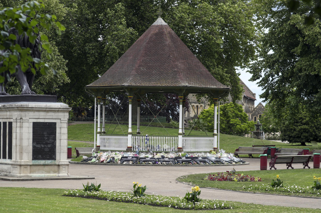 The attack took place at Forbury Gardens in Reading. (PA)