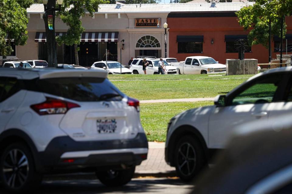 Signs for paid parking have been removed from Paso Robles at Downtown City Park June 17, 2024.