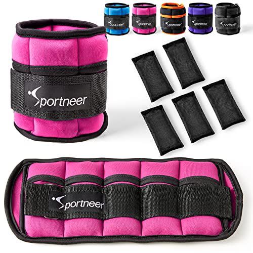 34) Sportneer Adjustable Ankle Weights Set