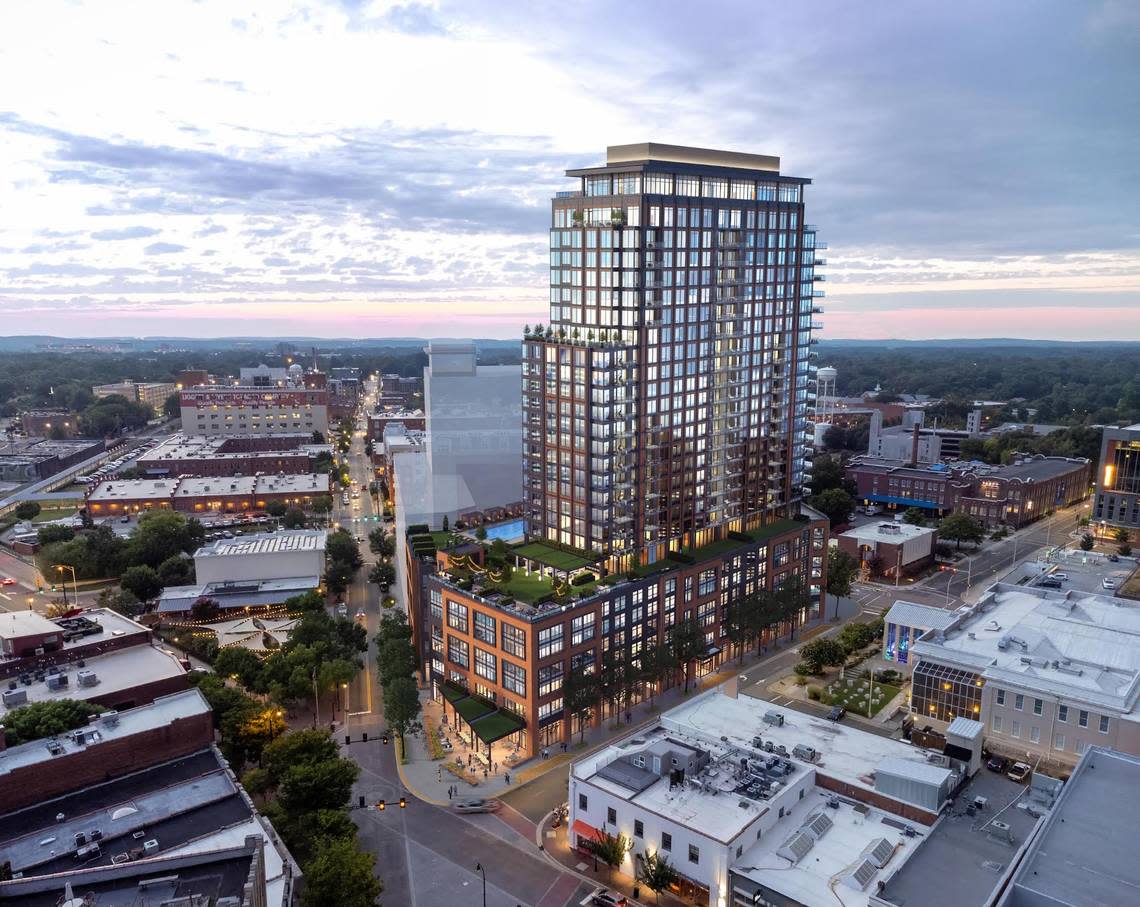 Construction began this March on the high-rise development called The Novus on 400 W. Main Street in Durham’s Five Points district, one of the city’s most bustling commercial corridors. The Novus