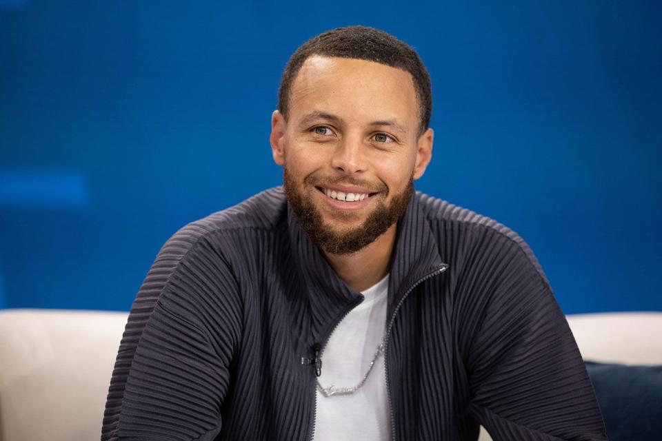 <p>Nathan Congleton/NBC/getty</p> Steph Curry on Tuesday, July 18, 2023 