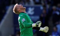 Football - Leicester City v Swansea City - Barclays Premier League - King Power Stadium - 18/4/15 Leicester City's Kasper Schmeichel celebrates Mandatory Credit: Action Images / Ed Sykes Livepic EDITORIAL USE ONLY.