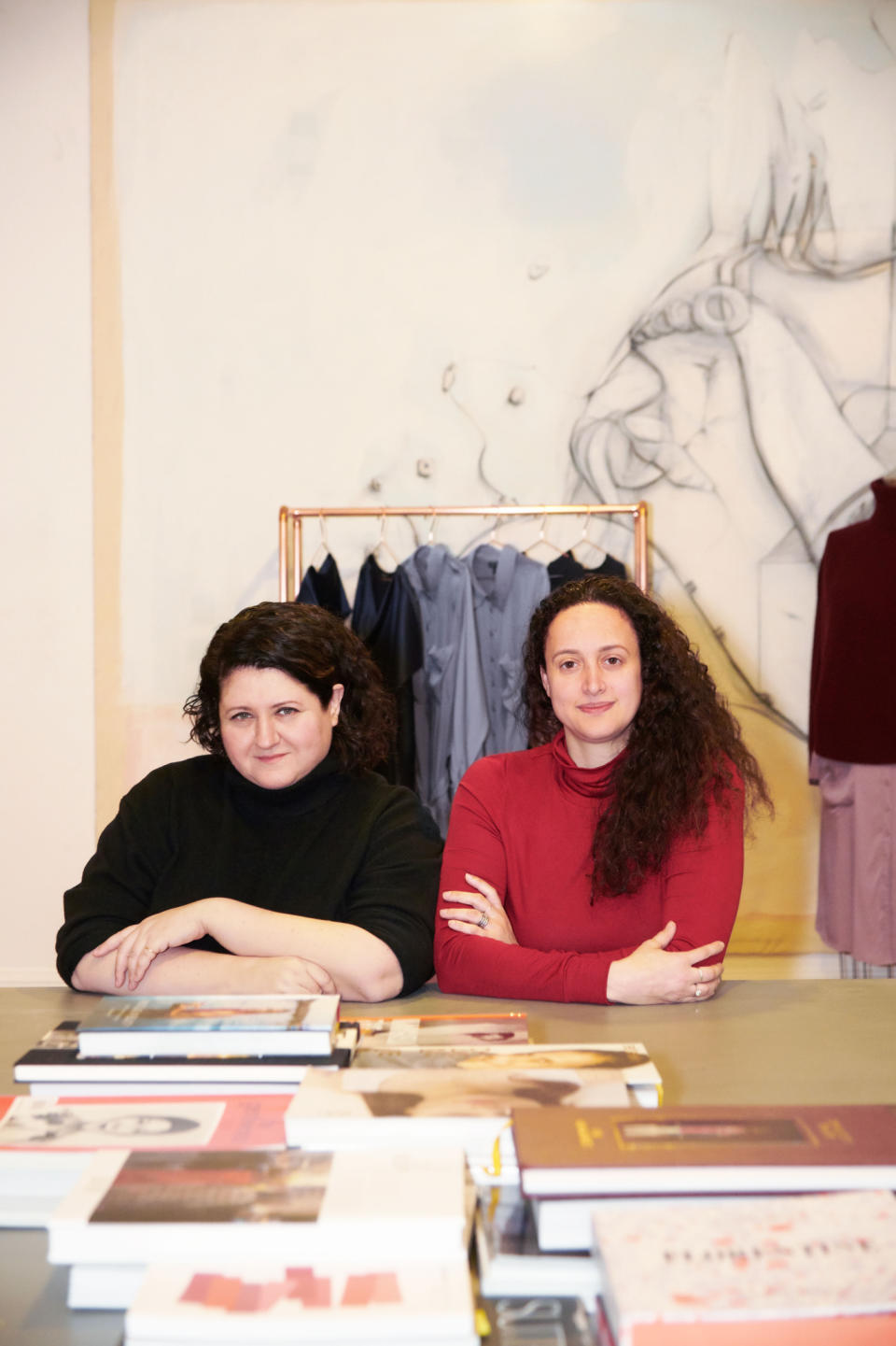 Alexandra Waldman and Polina Veksler at work