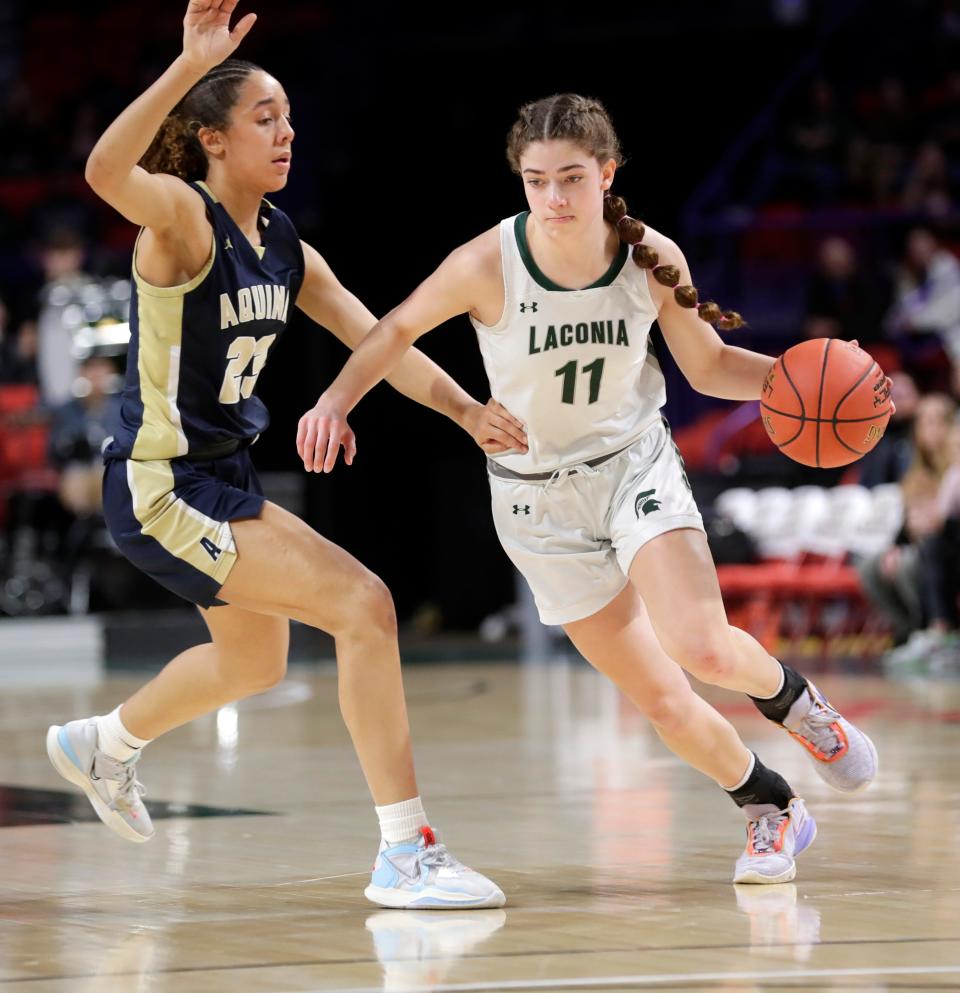 Laconia's Tierney Madigan averaged 12.5 points, 5.4 rebounds. 2.7 assists and 2.5 steals in helping the Spartans capture the WIAA Division 4 state championship last season.