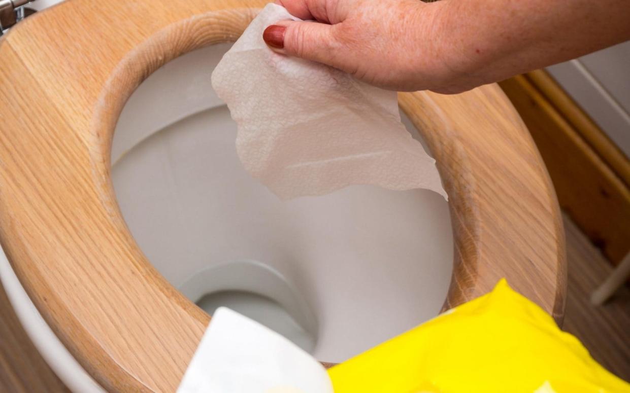 Wet wipes being sold as 'flushable' responsible for 93 percent of blockages in UK sewers, investigation finds  - www.alamy.com