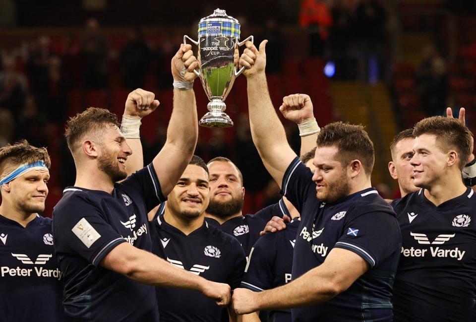 Scotland clung on to win the Doddie Weir Cup against Wales  (AFP/Getty)