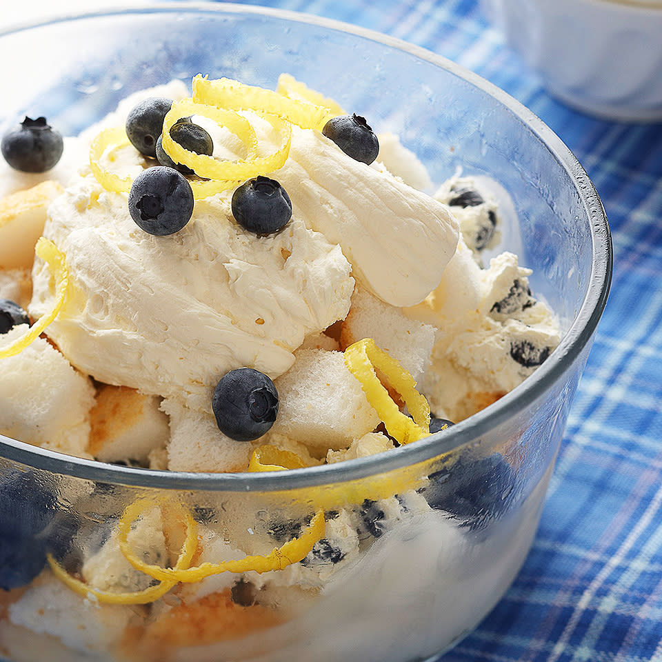 Lemon-Blueberry Angel Cake Dessert