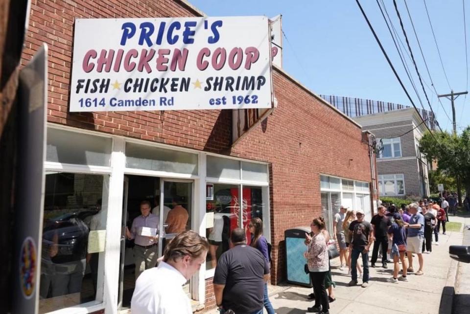 The line stretched down the block to get into Price’s Chicken Coop on the day it announced it was closing.