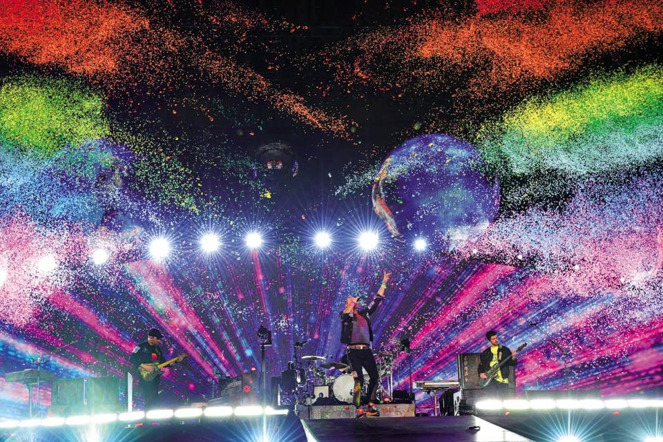 COLDPLAY去年在高雄世運主場館舉行2場演唱會。  （翻攝自livenationtaiwan粉絲專頁）