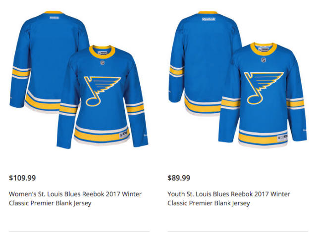 NHL St. Louis Blues Blue Jersey Crest T Shirt by Reebok