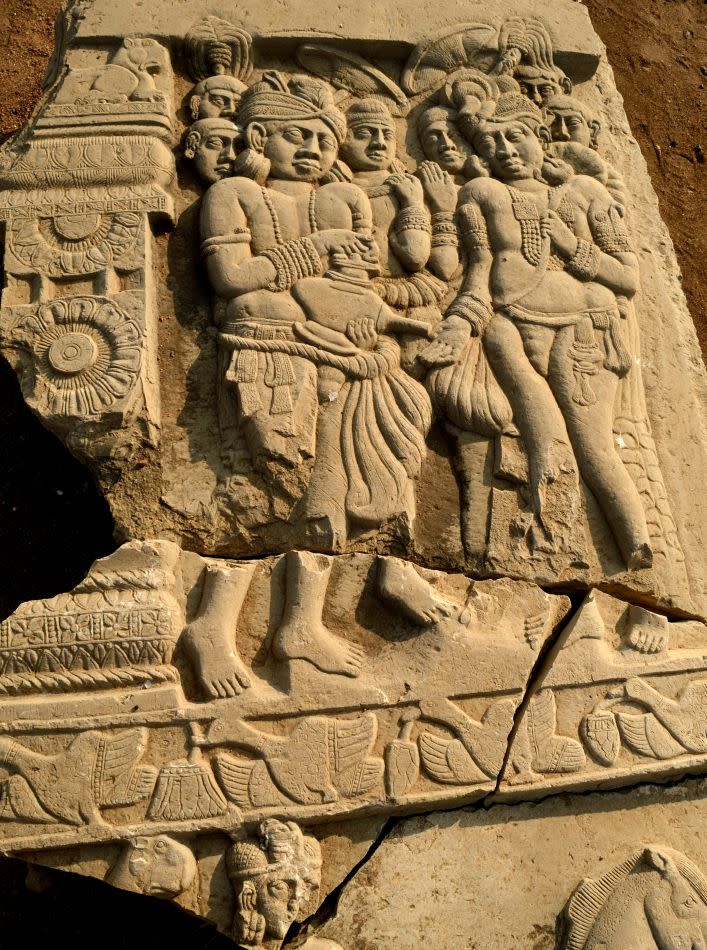 The conservation of the stupa is in progress and pains have been taken to restore it as scientifically as possible. The challenge, the professor says, is to maintain a balance between recreating it and retaining its authenticity. Meanwhile, a shelter has been proposed to protect these carvings from nature with a multimedia panel that will explain the Jataka Tales.