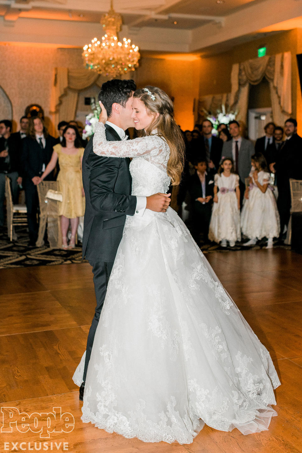 <p>The newlyweds shared their first dance to Michael Bublé's "Hold On" before breaking it down on the dance floor with their loved ones. "It'll be a Cahill Irish dance on the dance floor," said Cahill.</p>
