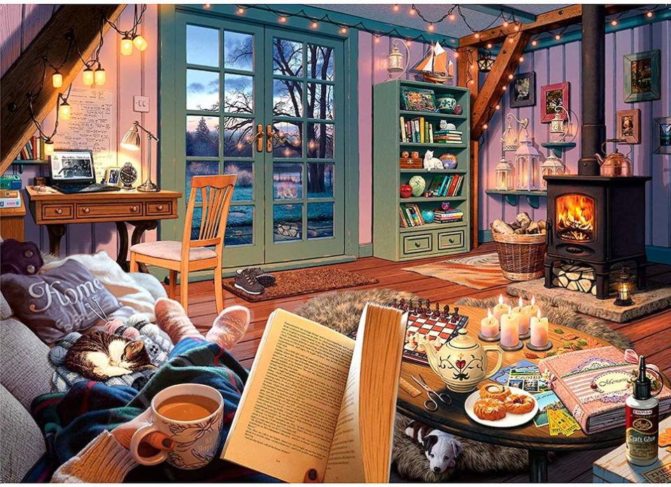 Cozy up to this cozy puzzle. (Photo: Amazon)