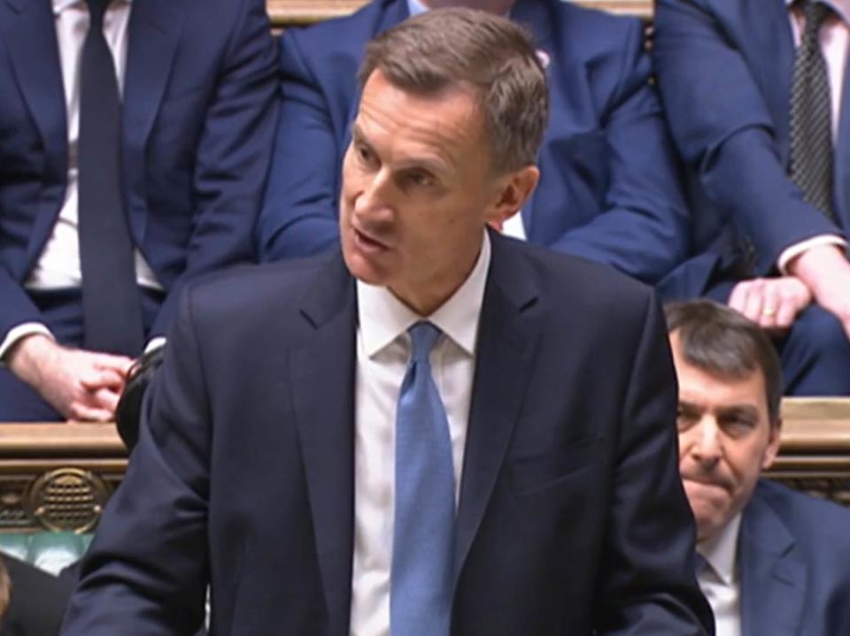 Hunt delivers his Spring Budget (PA)