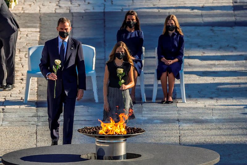 State tribute in memory of Spain's COVID-19 victims at Royal Palace in Madrid