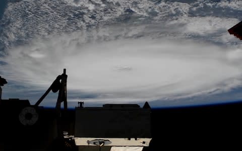 A screen grab from a handout video made available by NASA taken from the International Space Station (ISS) showing Hurricane Dorian - Credit: NASA HANDOUT/EPA-EFE/REX