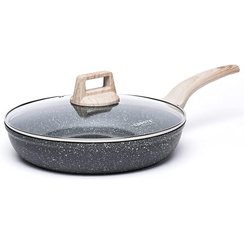 CAROTE 10-Inch Nonstick Frying Pan with Lid