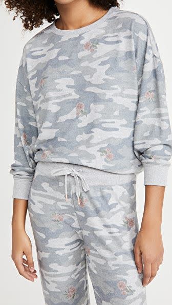 Elle Rose Camo Pullover