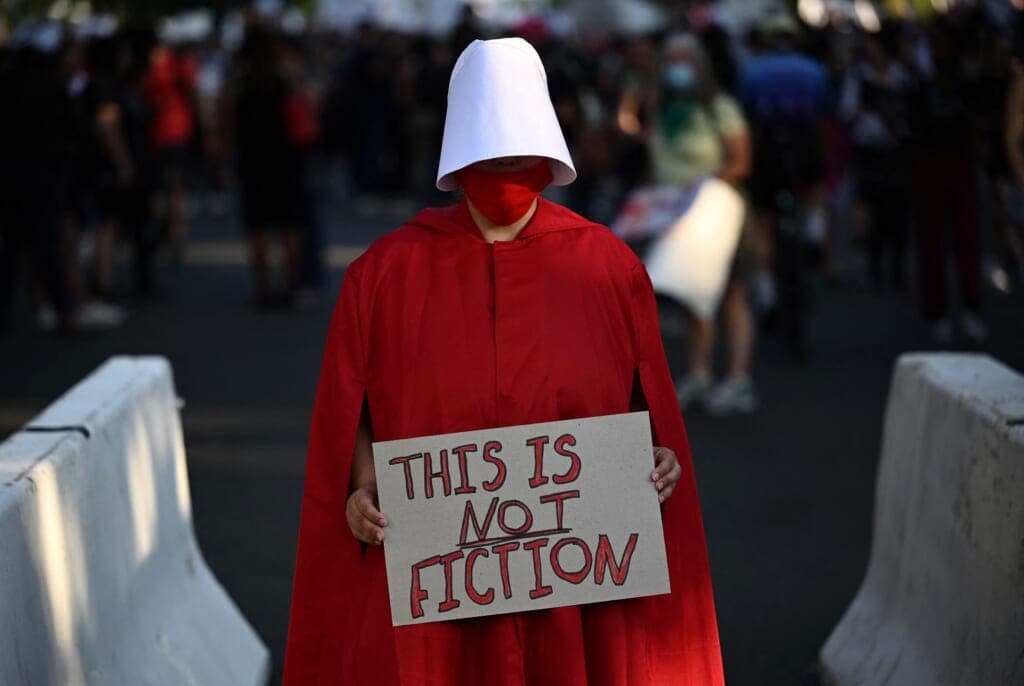 Abortion rights activists rally outside of the U.S. Supreme Court after the overturning of Roe vs. Wade in Washington, D.C., on June 24, 2022. (Photo: Mandel Ngan/AFP via Getty Images)