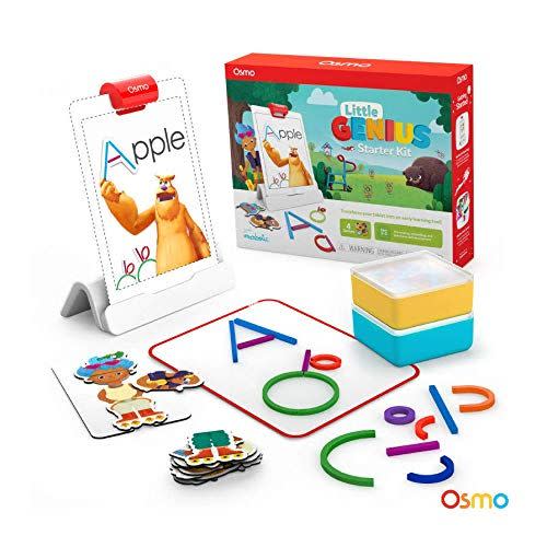 <p><strong>Osmo</strong></p><p>amazon.com</p><p><strong>$44.83</strong></p><p><a href="https://www.amazon.com/dp/B07NHRYS36?tag=syn-yahoo-20&ascsubtag=%5Bartid%7C10055.g.4695%5Bsrc%7Cyahoo-us" rel="nofollow noopener" target="_blank" data-ylk="slk:Shop Now;elm:context_link;itc:0;sec:content-canvas" class="link ">Shop Now</a></p><p>Sync this kit with your iPad so he can bring his game pieces to life. This set <strong>teaches him how to build basic shapes and form letters</strong> with silicone sticks and rings.<br></p>