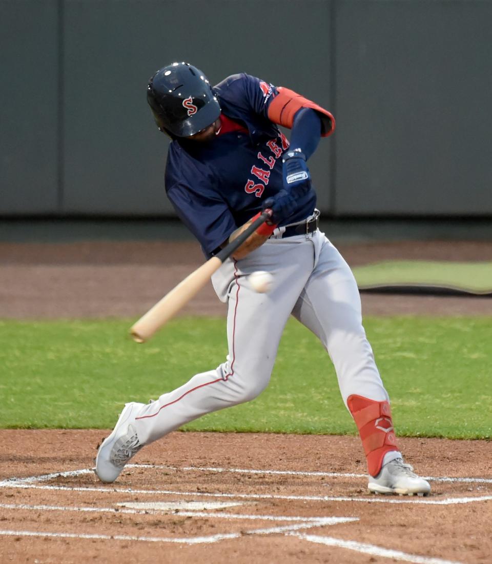 Mason's Nick Northcut takes a cut in 2021 with the Salem Red Sox. He has come to the Reds as part of the Tommy Pham deal Aug. 1.