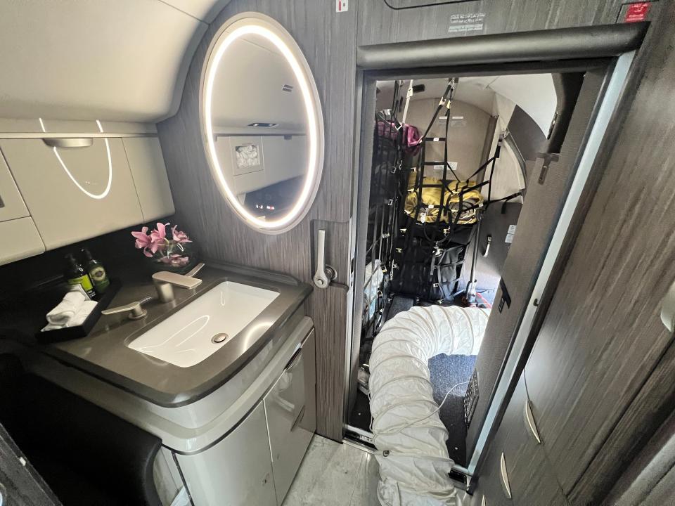 The bathroom on a Gulfstream G700