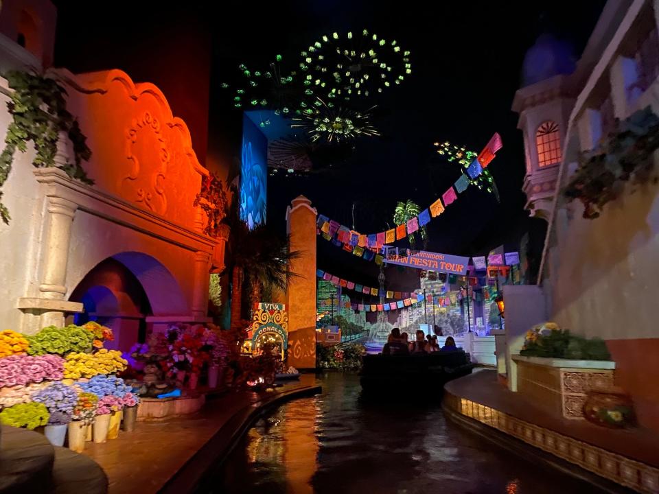 A view from the Gran Fiesta Tour ride at Epcot in August 2021.