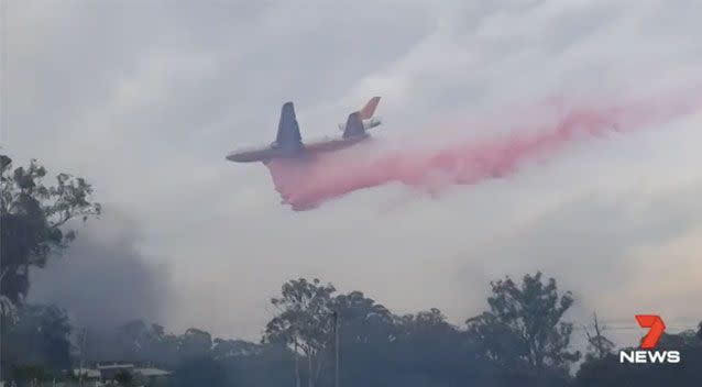 Ariel assistance was needed to tackle the blaze. Source: 7 News