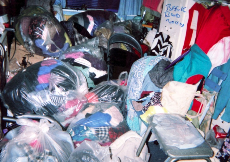 Hovel: Rubbish bags filled the rooms (SWNS)