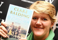 Clare Balding signs copies of her new book My Animals and Other Family at Waterstones, in Leadenhall Market, London.