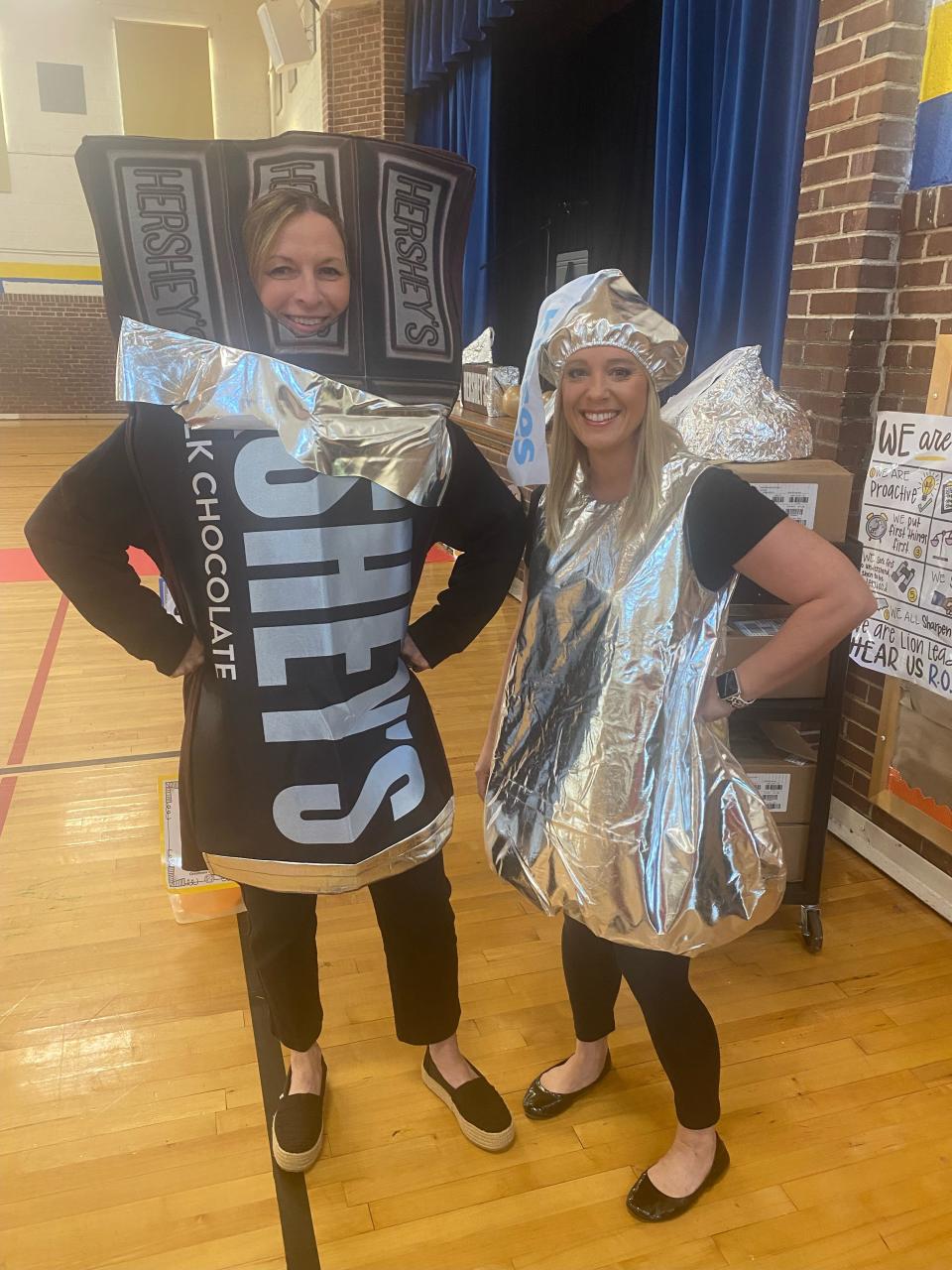 Lynn Jacomen (left), who was the Inskip Elementary principal last year, and Megan Blevins, who was her assistant, always managed to have fun.