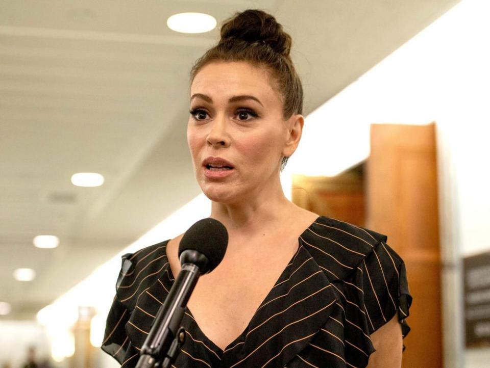 Alyssa Milano interviewed after Dr. Ford's testimony