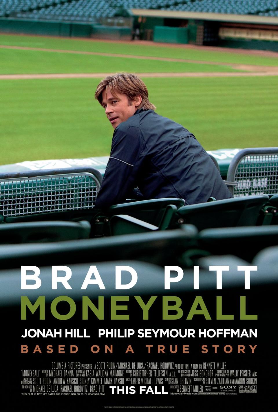 Moneyball movie poster; best baseball movies