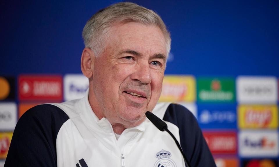 <span>Saturday’s Wembley showpiece will be Carlo Ancelotti’s 1,324th game as a manager and <a class="link " href="https://sports.yahoo.com/soccer/teams/real-madrid/" data-i13n="sec:content-canvas;subsec:anchor_text;elm:context_link" data-ylk="slk:Real Madrid;sec:content-canvas;subsec:anchor_text;elm:context_link;itc:0">Real Madrid</a>’s sixth Champions League final in 10 years.</span><span>Photograph: Rubén Albarrán/Shutterstock</span>