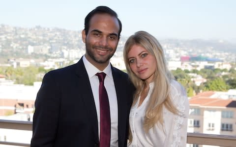 George Papadopoulos and wife Simona Mangiante have moved to Los Angeles to rebuild their lives after his 12 days in prison - Credit: Rupert Thorpe