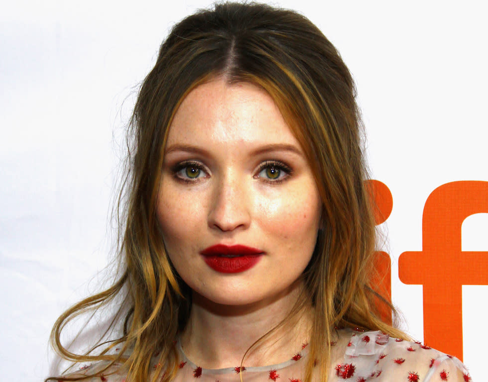 TORONTO, ON - SEPTEMBER 12:  Actor Emily Browning attends the "Legend" premiere during the 2015 Toronto International Film Festival held at Roy Thomson Hall on September 12, 2015 in Toronto, Canada.  (Photo by Jeremychanphotography/WireImage)