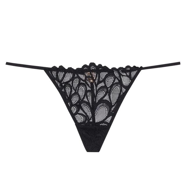 Savage Not Sorry Microfiber String Thong in Black