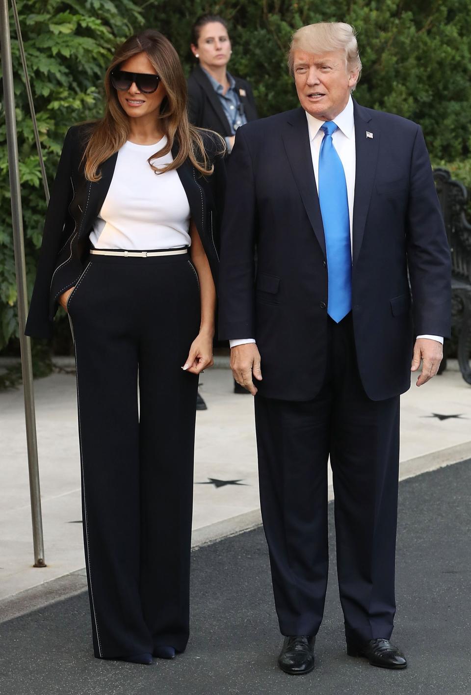 The First Ladies, Melania Trump and Brigitte Macron, brought sophisticated sparkle to the new administration’s first State Dinner.