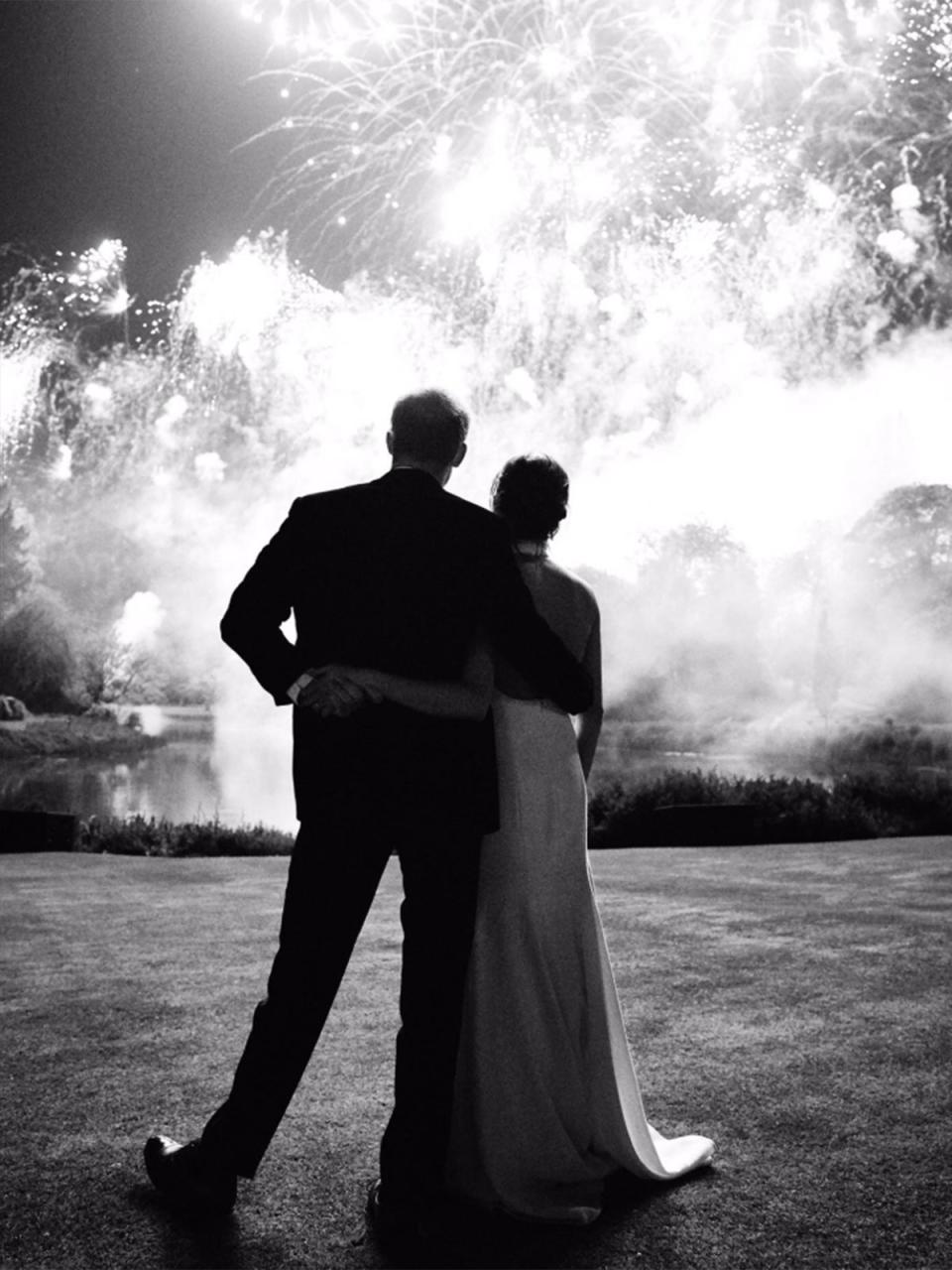 The Sussexes use previously unseen photo from their wedding day as their 2018 Christmas card (Kensington Palace)