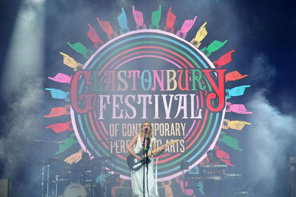 Wolf Alice performing at Glastonbury (AFP via Getty Images)