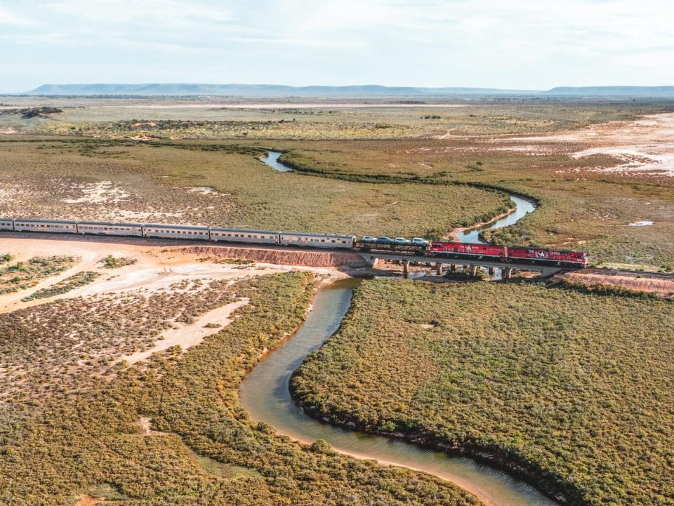 The Adelaide–Darwin railway line is almost 2,000 miles long (Journey Beyond Rail)