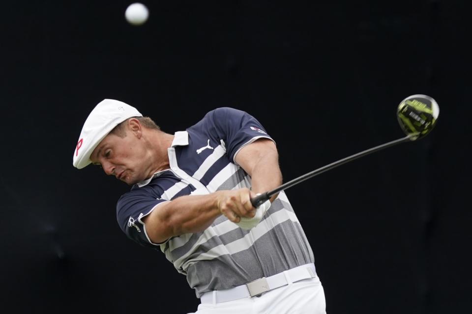 Bryson DeChambeau plays from the seventh tee during the final round of the U.S. Open on Sunday.