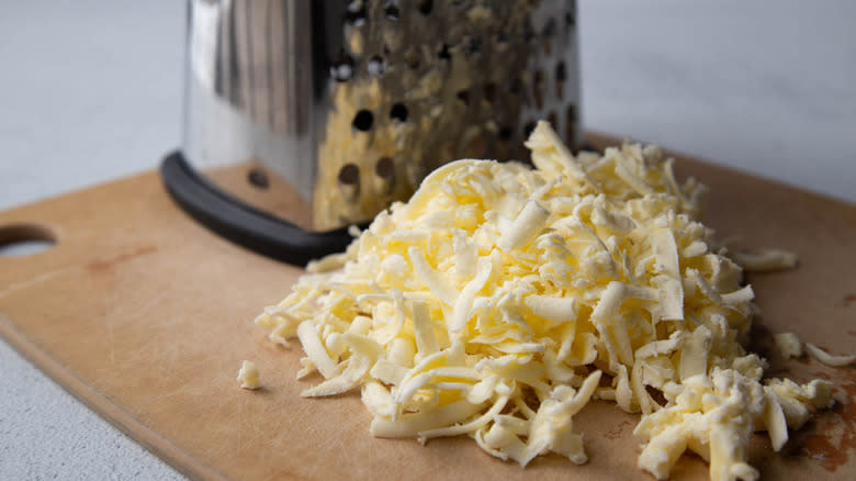 box grater with grated butter